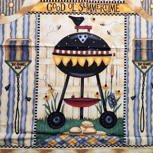 Debbie Mumm Good Ol Summertime BBQ Apron Panel Pot Holders Oven Mitts